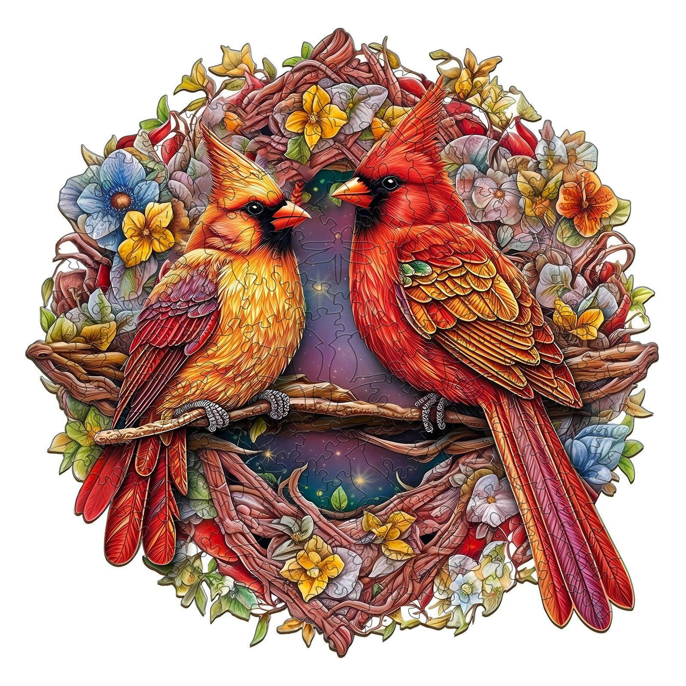 Beautiful Cardinal 2 Wooden Jigsaw Puzzle