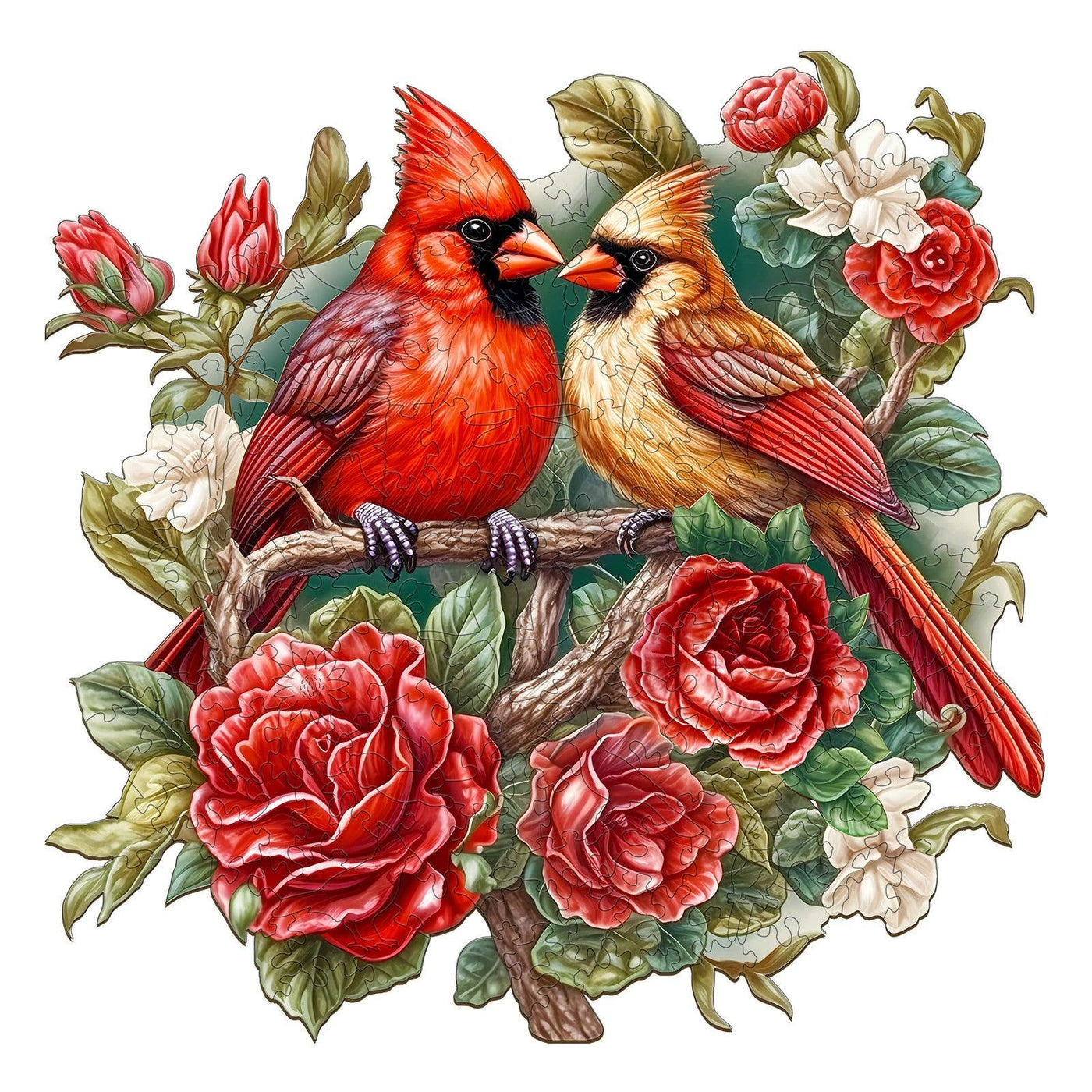 Beautiful Cardinal Wooden Jigsaw Puzzle