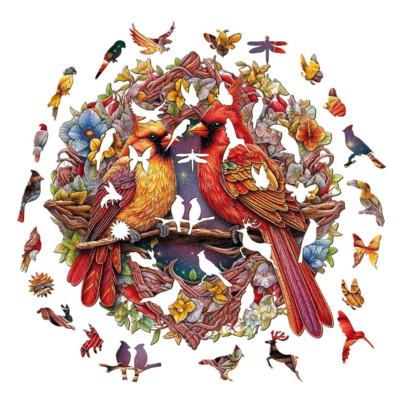 Beautiful Cardinal 2 Wooden Jigsaw Puzzle