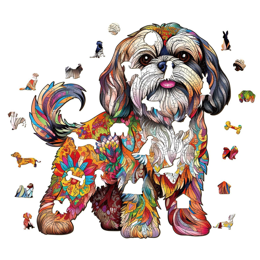 Beautiful Shih tzu 2 Wooden Jigsaw Puzzle