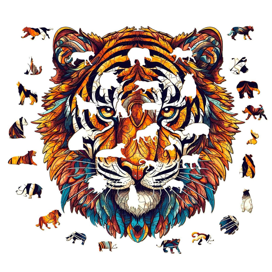 Brave Tiger Wooden Jigsaw Puzzle