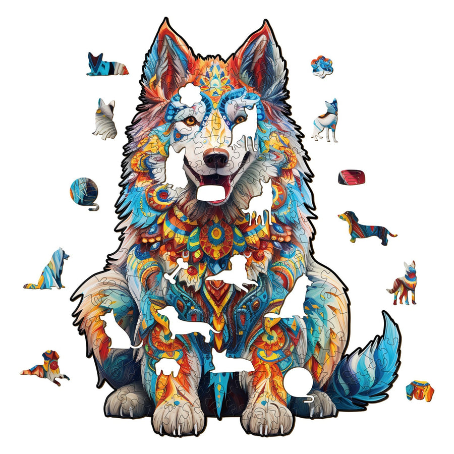 Alaskan Malamute Wooden Jigsaw Puzzle