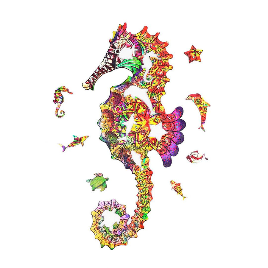 Brilliant Sea Horse Wooden Jigsaw Puzzle