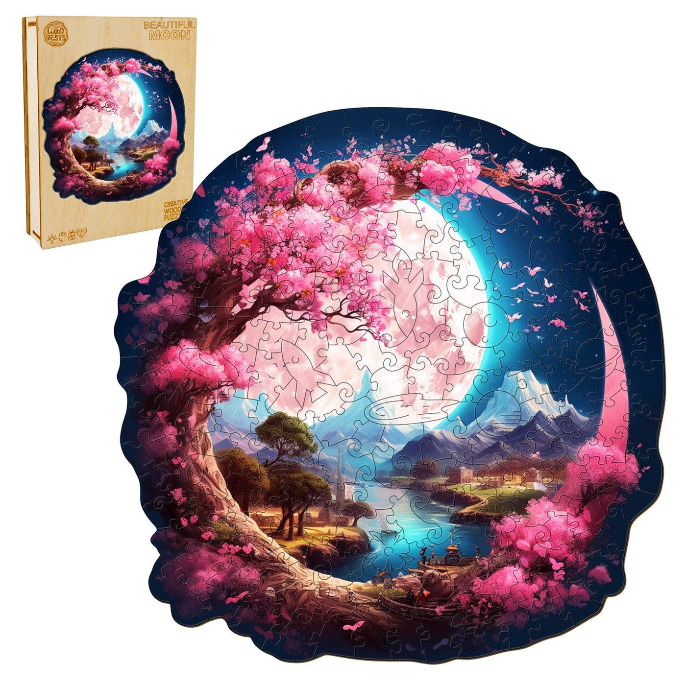 Beautiful Moon Wooden Jigsaw Puzzle