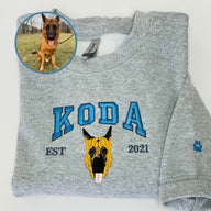 Personalized Varsity Dog Embroidered Sweater