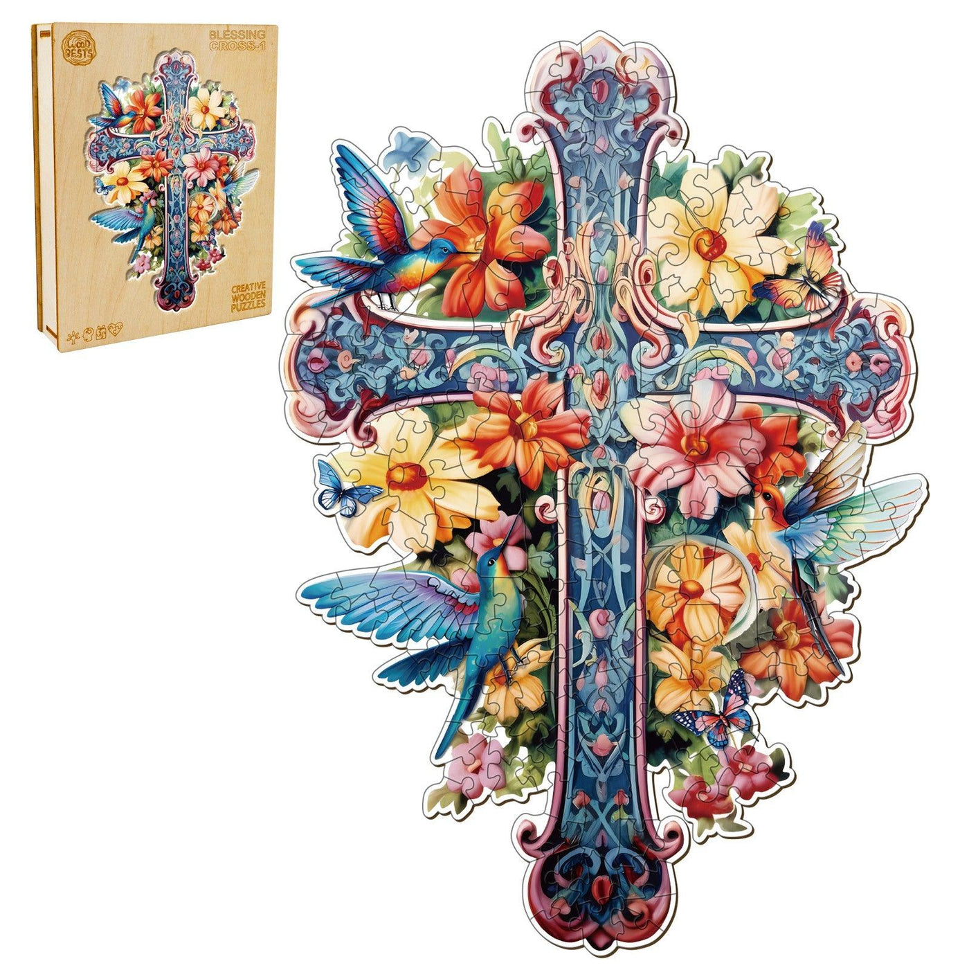 Blessing cross-1 Wooden Jigsaw Puzzle