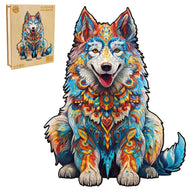 Alaskan Malamute Wooden Jigsaw Puzzle