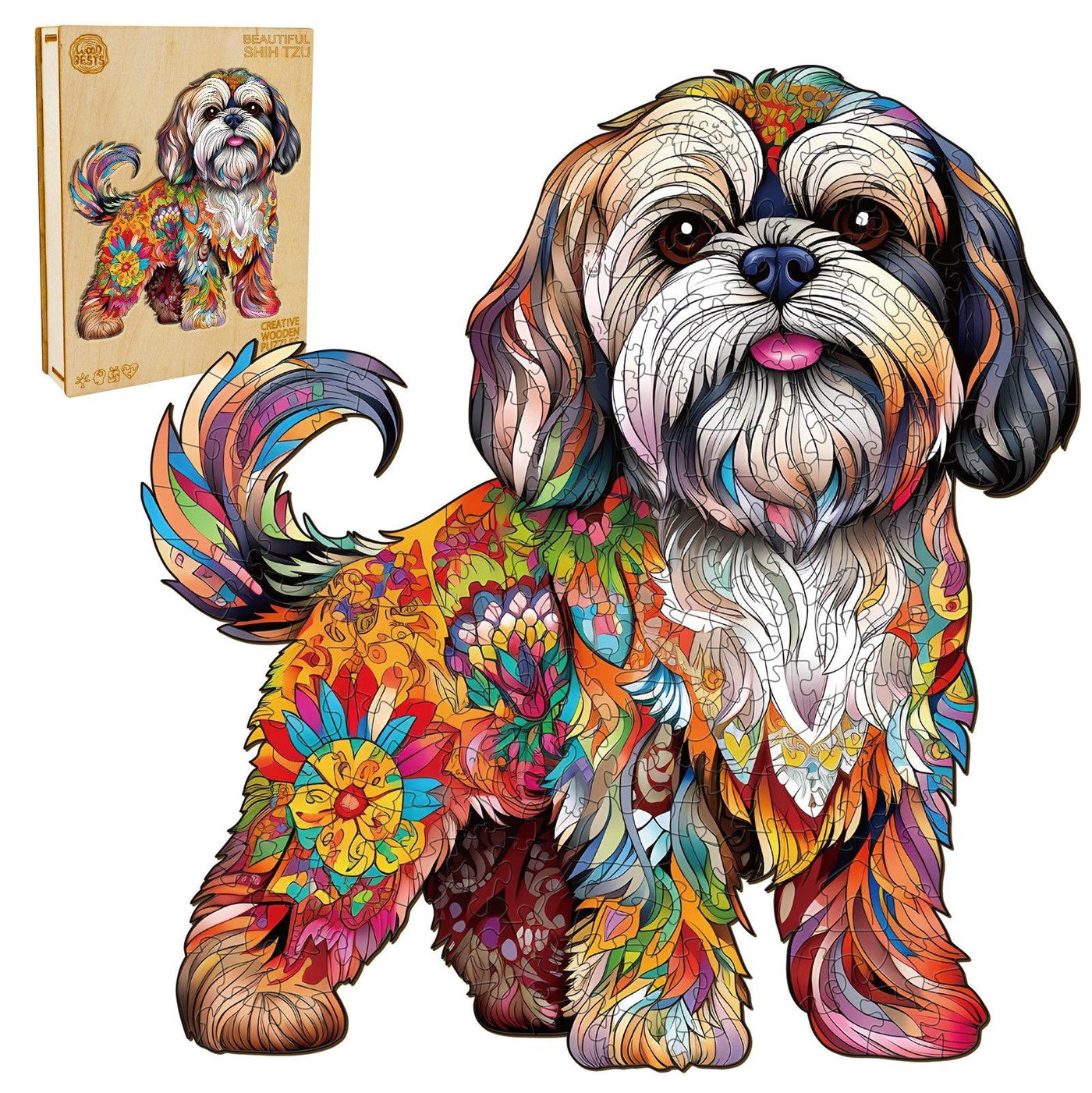 Beautiful Shih tzu 2 Wooden Jigsaw Puzzle