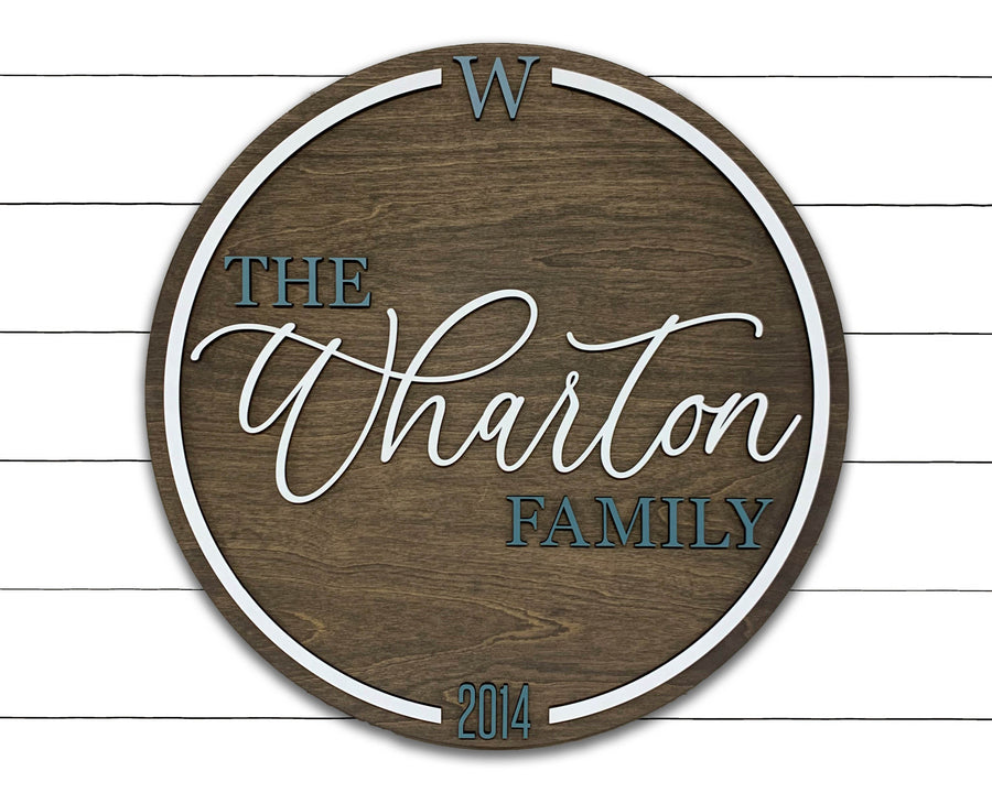 3D Family Last Name Sign | Custom Last Name Sign | Personalized Wood Sign | Bridal Shower Gift | Anniversary Gift | Established Wedding Date