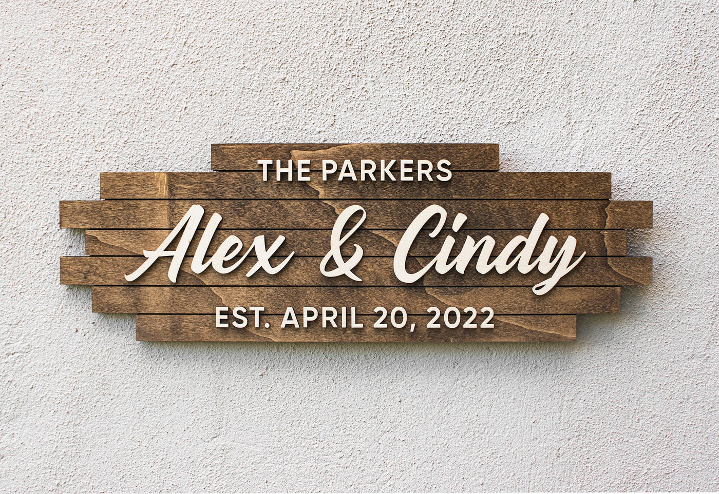 Beautiful Wooden Family Name Pallet Sign, Custom Name Sign for Newlyweds, Housewarming Sign for New Home Owners, Custom Gift for the Couple