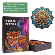 Blue Mandala Wooden Jigsaw Puzzle