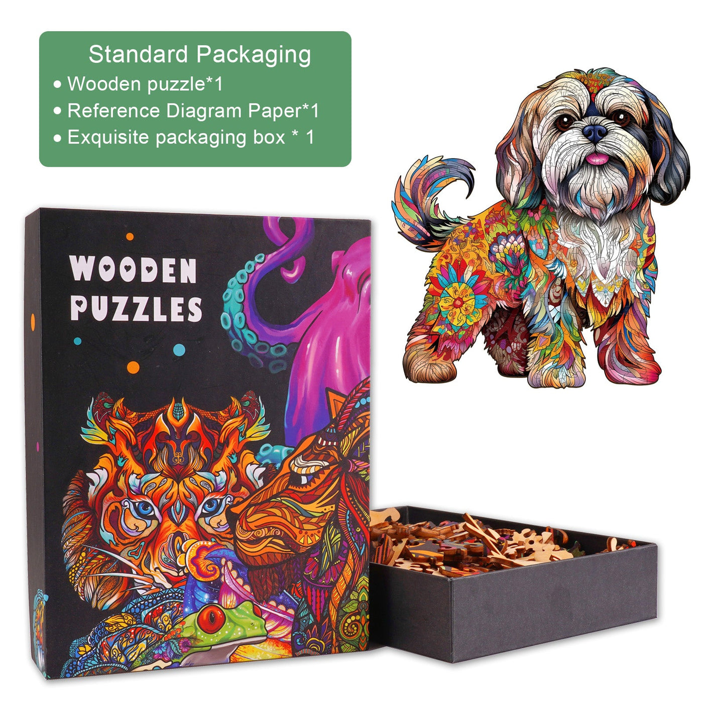 Beautiful Shih tzu 2 Wooden Jigsaw Puzzle