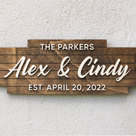 Wooden Family Sign with Names and Date, Pallet Sign, Couples Name Sign, 3d Wood Sign, Rustic Signs for Home Decor, Anniversary Gift Year 5