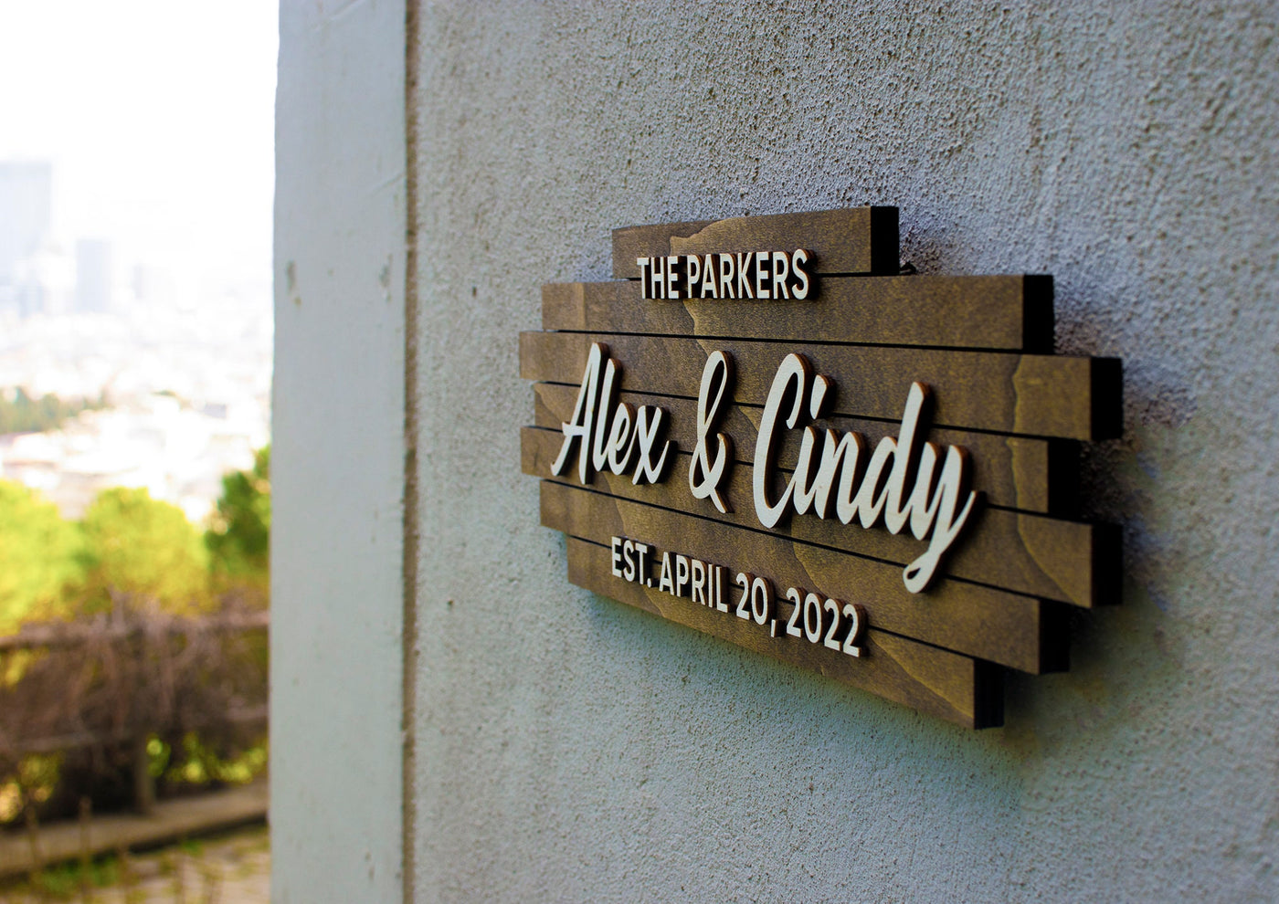 Beautiful Wooden Family Name Pallet Sign, Custom Name Sign for Newlyweds, Housewarming Sign for New Home Owners, Custom Gift for the Couple