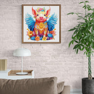 Angel Pig Wooden Jigsaw Puzzle