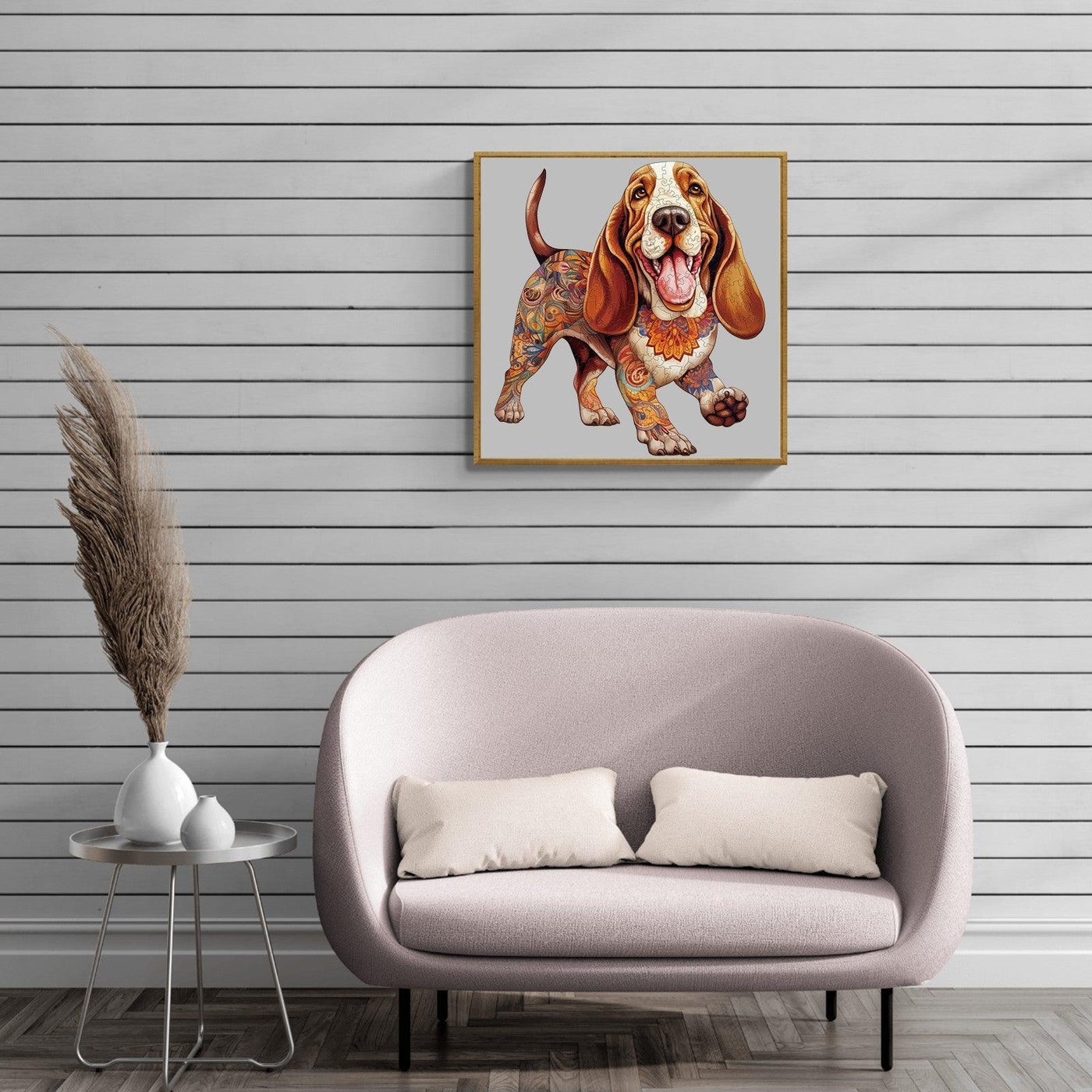 Basset Hound-2 Wooden Jigsaw Puzzle