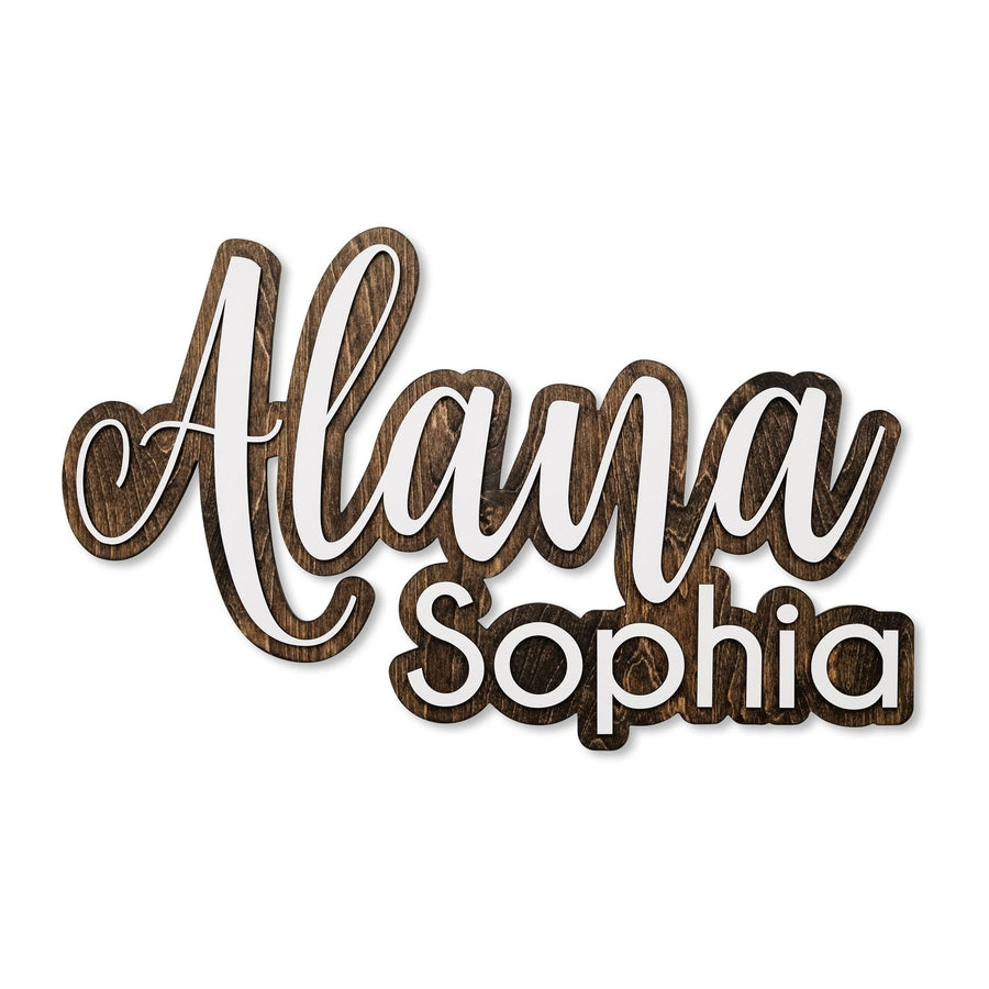 Alana Sophia Layered Sign, Custom Name Sign for Nursery
