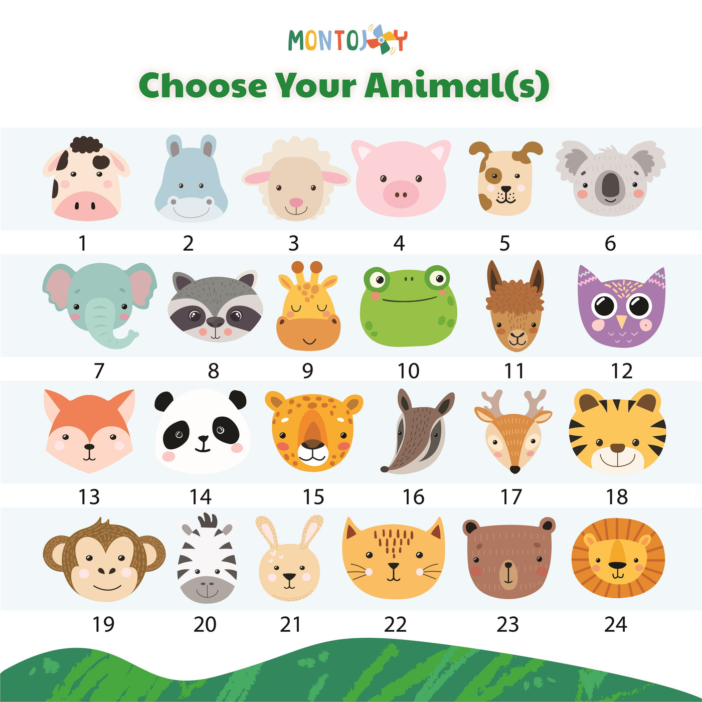 Personalized Name Puzzle with Animal Head, Custom Baby Gifts, Early Learning Toys