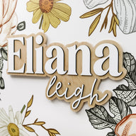 Eliana Leigh Outline Design, Custom Name Sign for Nursery