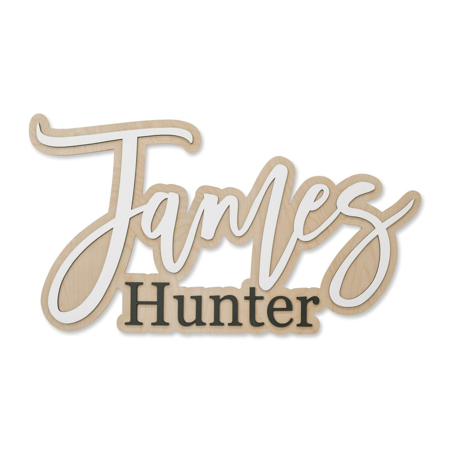 Custom Name Sign for Kids, James Hunter Outline Design