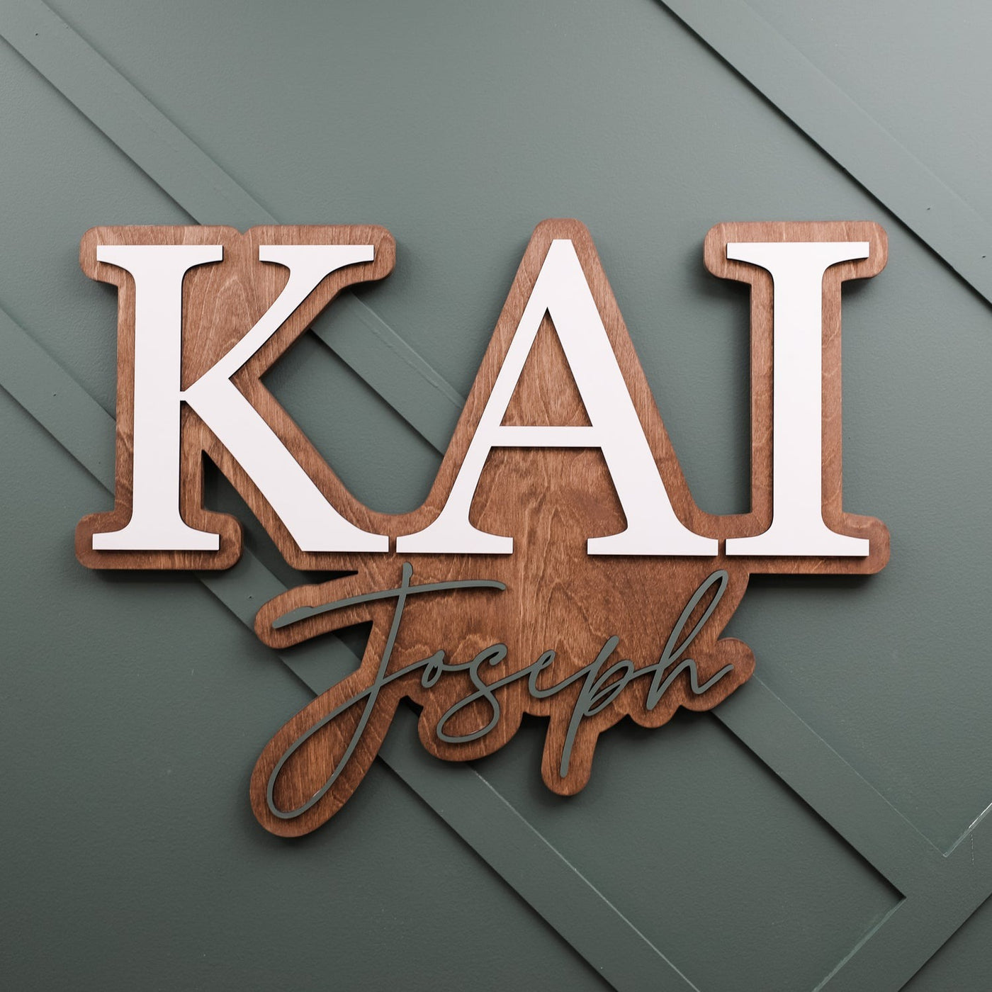 Kai Joseph Outline Design, Custom Name Sign for Nursery