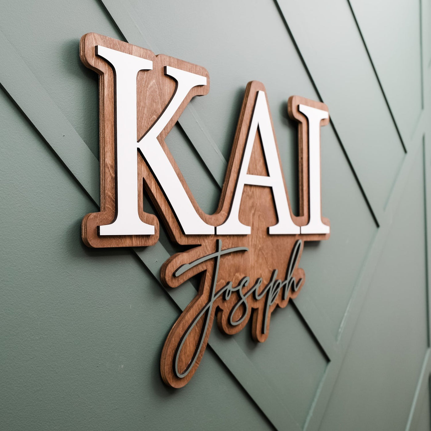 Kai Joseph Outline Design, Custom Name Sign for Nursery