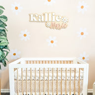 Kallie Marie Daisy Outline Design, Custom Name Sign for Nursery