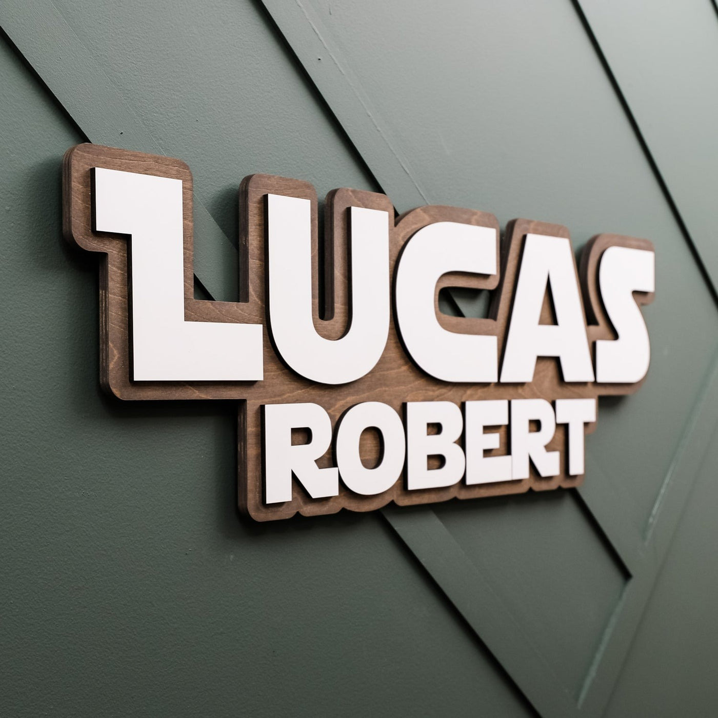 Lucas Robert Outline Design, Custom Name Sign for Nursery