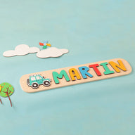 Personalized Name Puzzle with Cute Elements , Custom Baby Gifts, Early Learning Toys