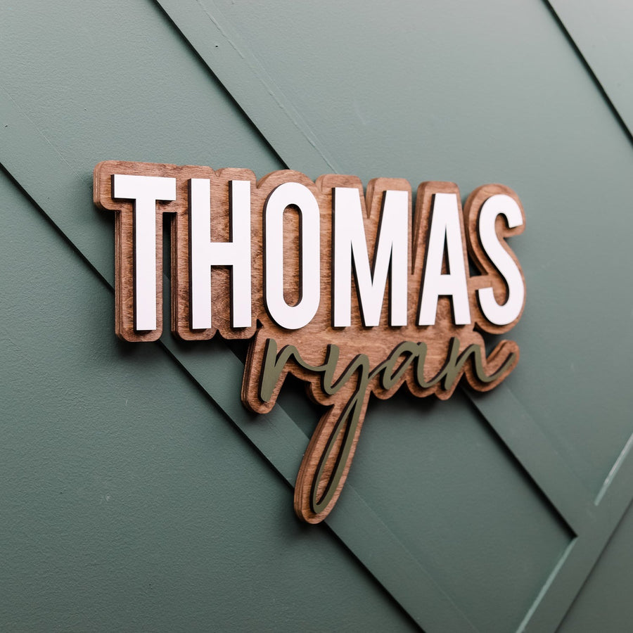 Thomas Ryan Outline Design, Custom Name Sign for Nursery