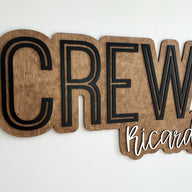 Crew Ricard Layered Sign, Custom Name Sign for Nursery