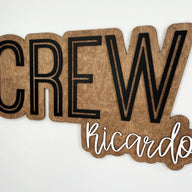 Crew Ricard Layered Sign, Custom Name Sign for Nursery