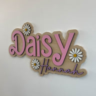 Daisy Hannah Layered Sign, Custom Name Sign for Nursery
