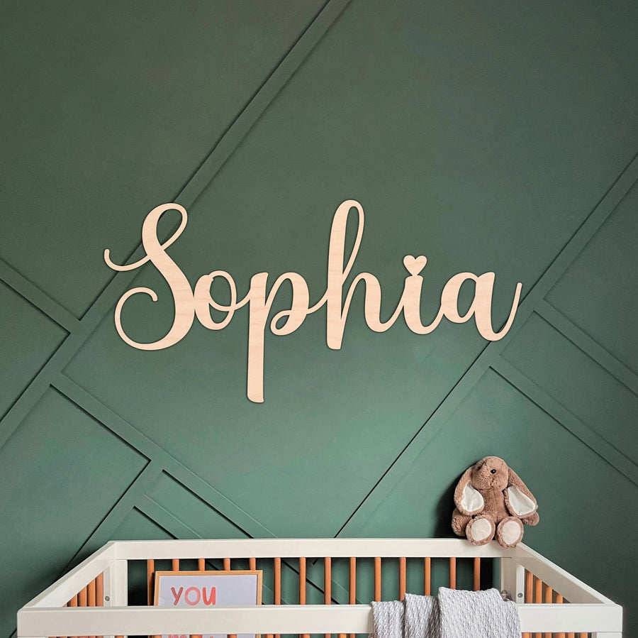 Name Cutouts for Nursery, Wooden Letters, Wall Art Above Crib, Choice of Size & Fonts.