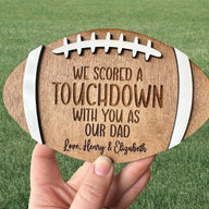 Football Dad Gift, Custom Father's Day Sign, Personalized Dad Gift from Kids