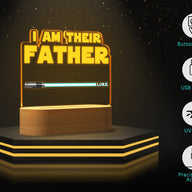 I Am Their Father, Fathers Day Gift from Kids, Personalized Gifts for Dad, Night Light w Kids Names