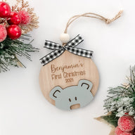 Baby's First Christmas Ornament | Personalized Baby Keepsake Ornament | Custom Baby Ornament | New Baby Gift Ornament | Handcrafted Ornament