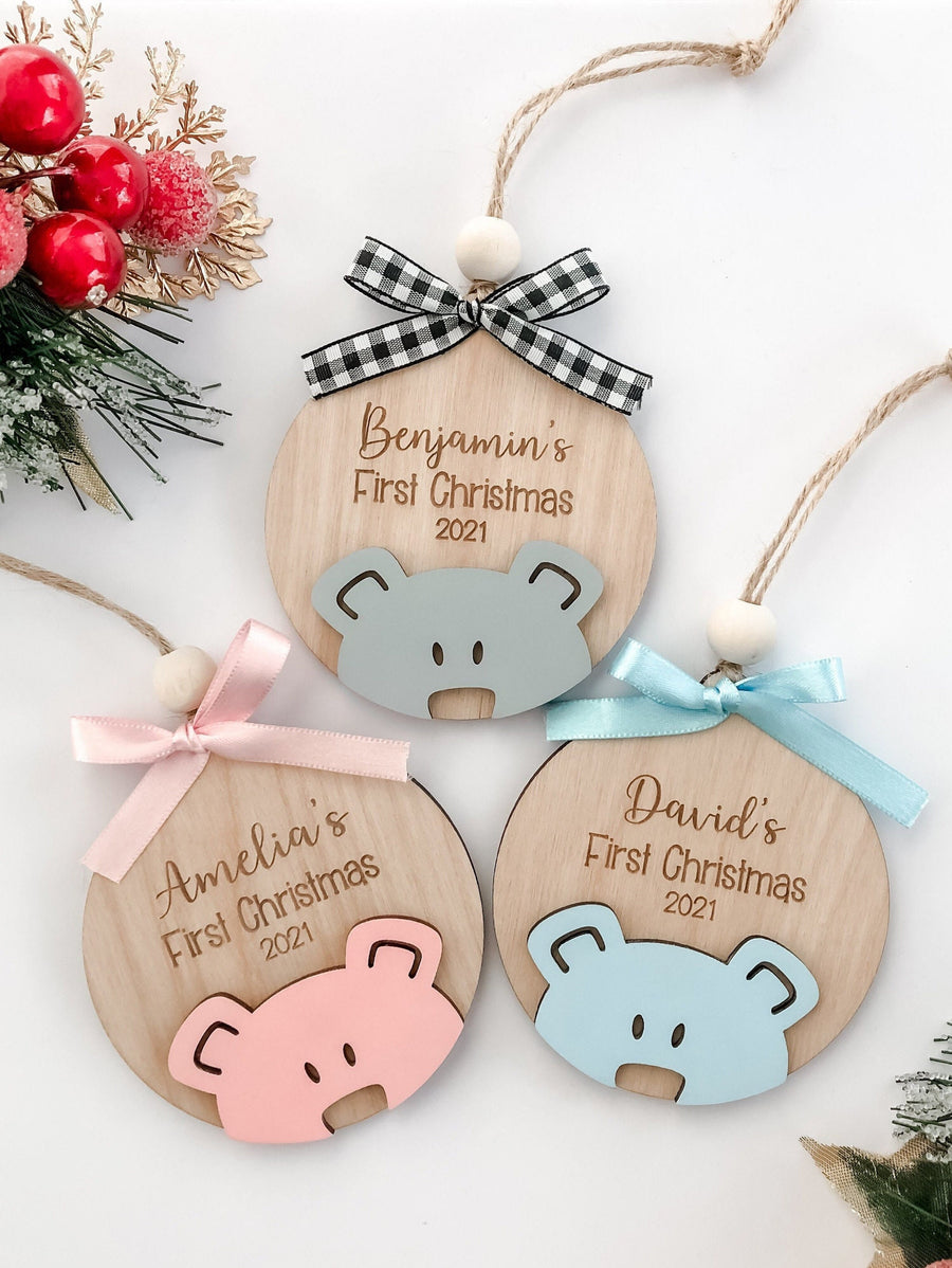 Baby's First Christmas Ornament | Personalized Baby Keepsake Ornament | Custom Baby Ornament | New Baby Gift Ornament | Handcrafted Ornament