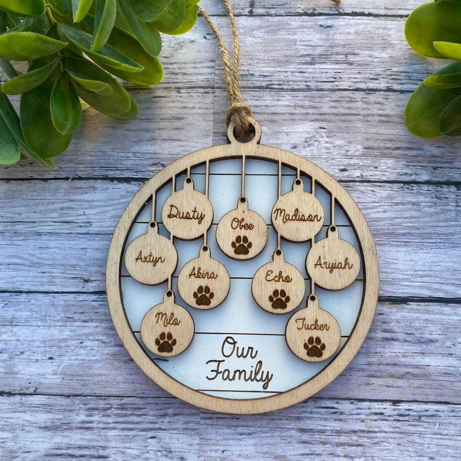 Family Christmas Ornament - Personalized Family and Pet Ornament/ Personalized Christmas Ornament/ Personalized Christmas