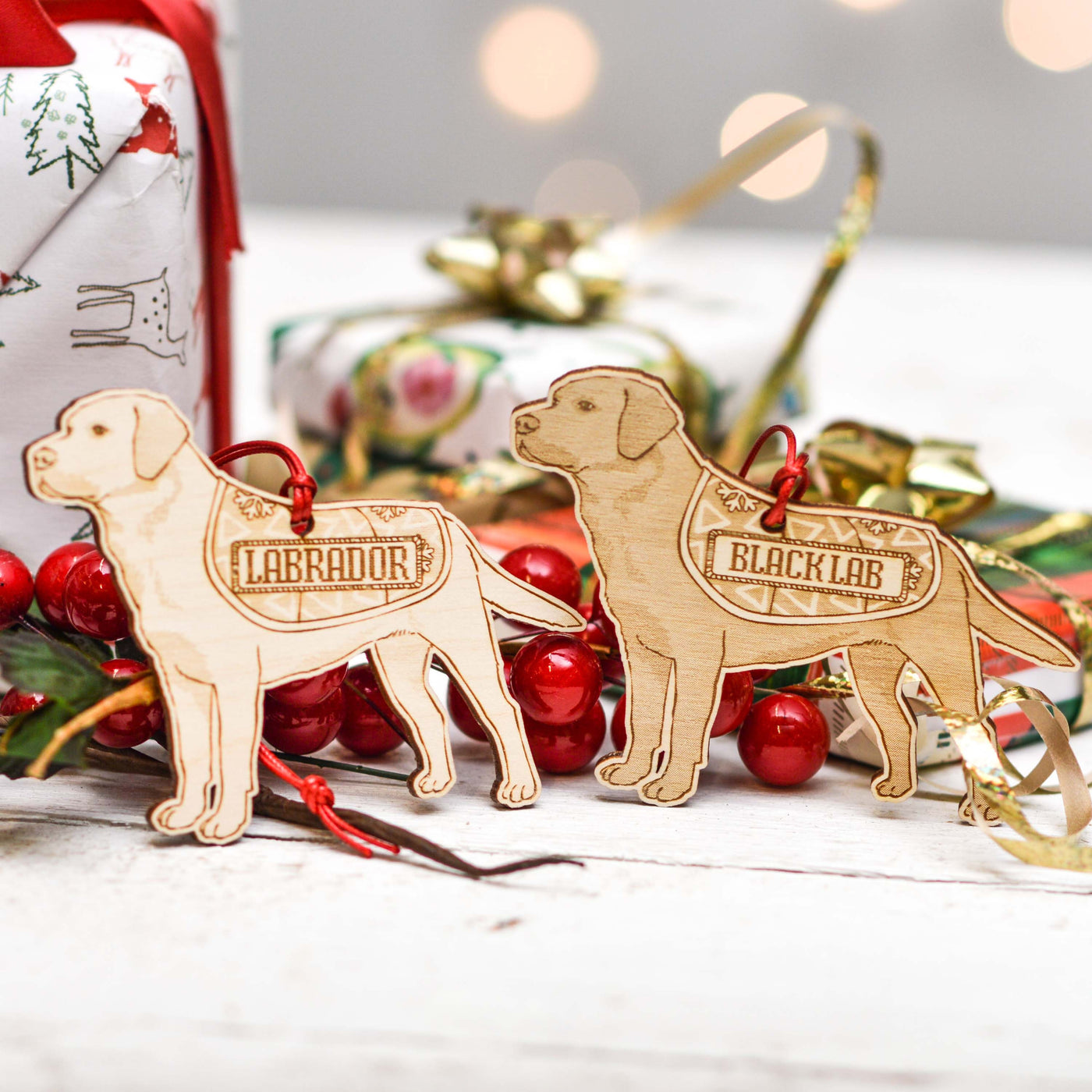 Personalised Labrador Dog Decoration, Dog Mom Christmas Ornament