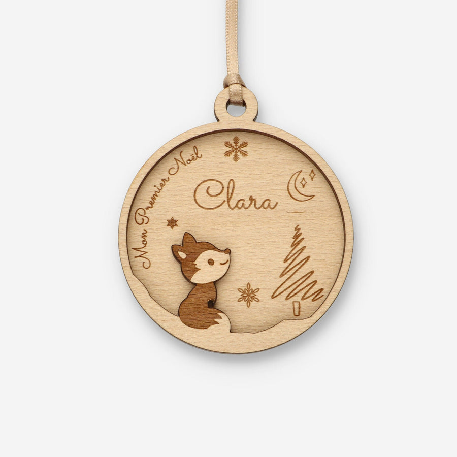 Personalised Christmas Fox Bauble, Custom Christmas Tree Ornaments, Christmas Gifts