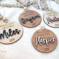 Baby's First Christmas Personalized Ornament | Baby Keepsake | Baby Shower Gift | Baby Name Sign | First Christmas Ornament