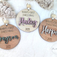 Baby's First Christmas Personalized Ornament | Baby Keepsake | Baby Shower Gift | Baby Name Sign | First Christmas Ornament