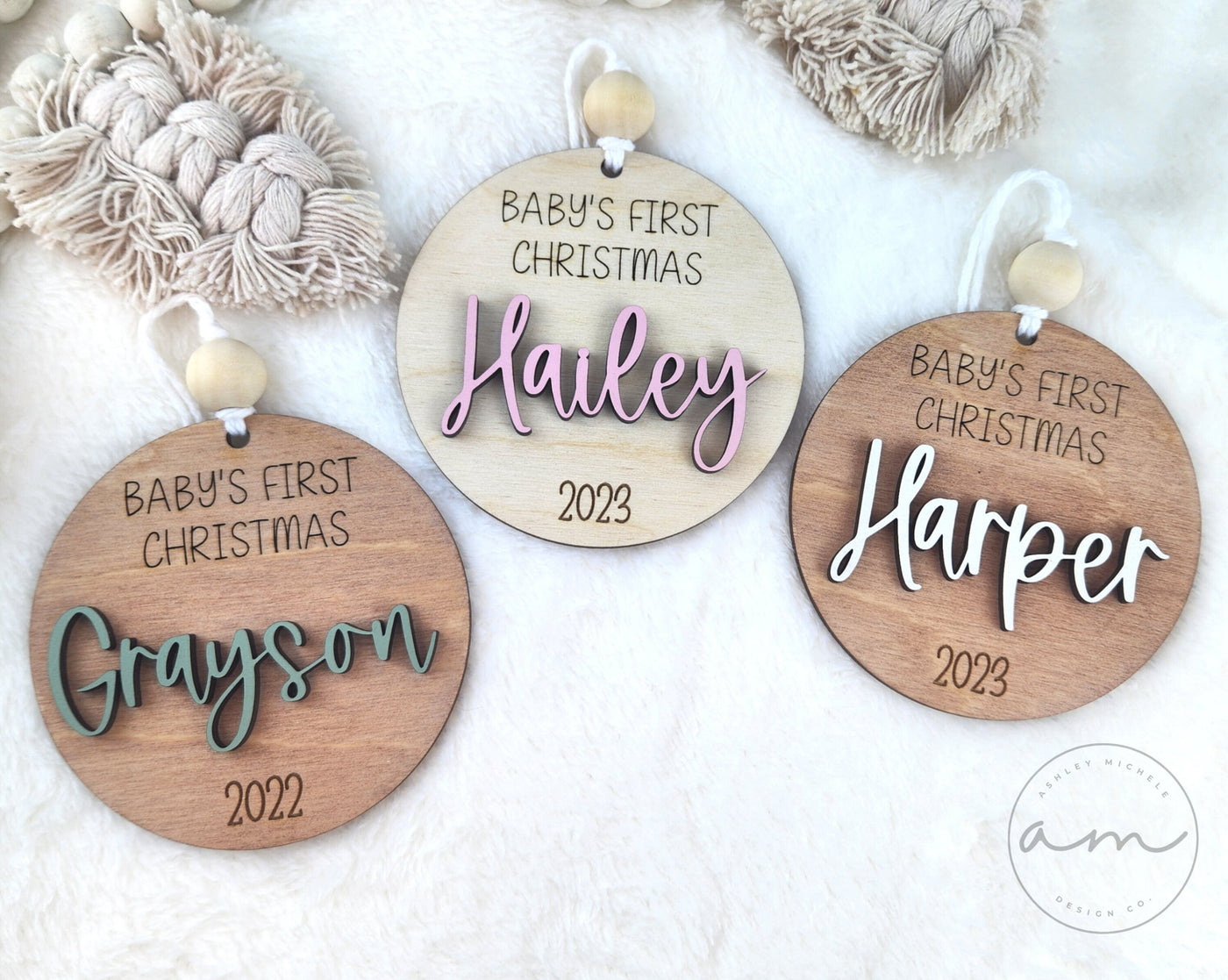 Baby's First Christmas Personalized Ornament | Baby Keepsake | Baby Shower Gift | Baby Name Sign | First Christmas Ornament