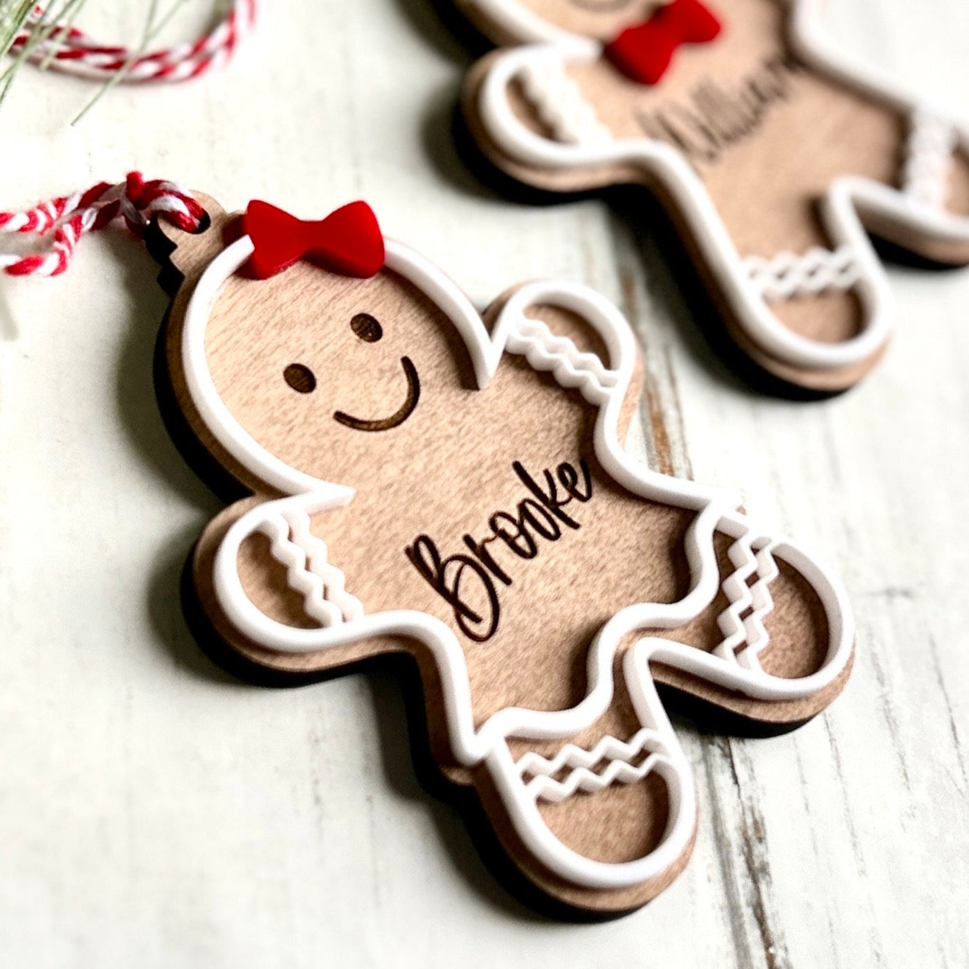 Personalized Gingerbread Ornament | Customized Gift | Christmas Ornament | Engraved Ornament | Custom Kids Ornament | Christmas Gift Idea