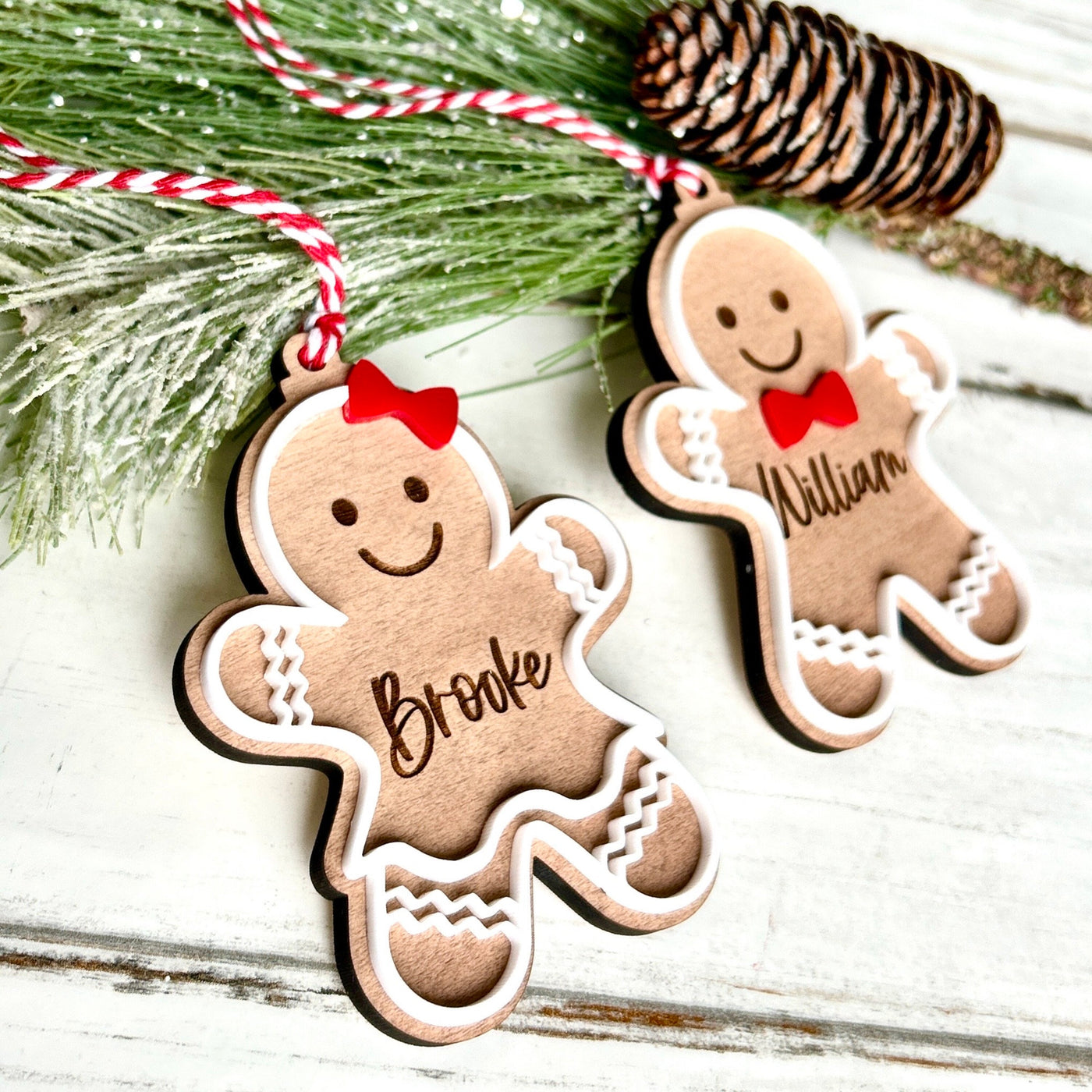 Personalized Gingerbread Ornament | Customized Gift | Christmas Ornament | Engraved Ornament | Custom Kids Ornament | Christmas Gift Idea