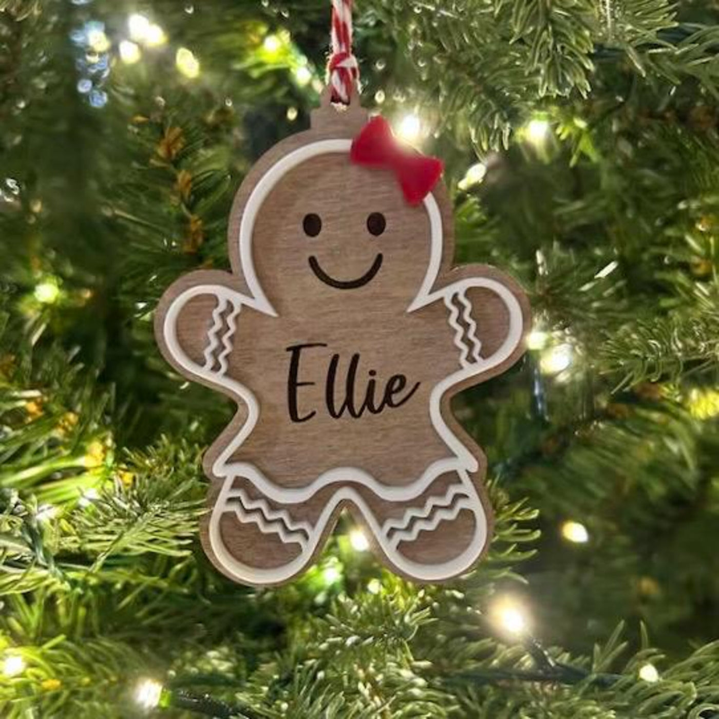 Personalized Gingerbread Ornament | Customized Gift | Christmas Ornament | Engraved Ornament | Custom Kids Ornament | Christmas Gift Idea