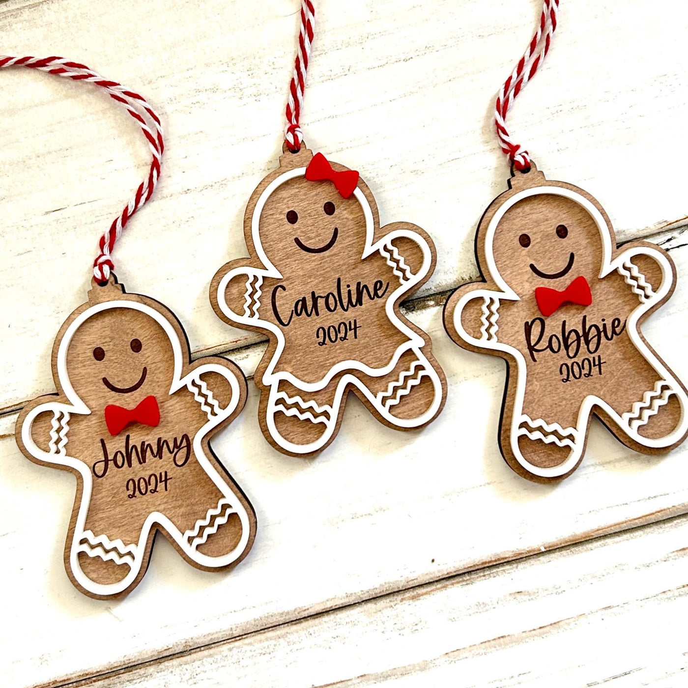 Personalized Gingerbread Ornament | Customized Gift | Christmas Ornament | Engraved Ornament | Custom Kids Ornament | Christmas Gift Idea