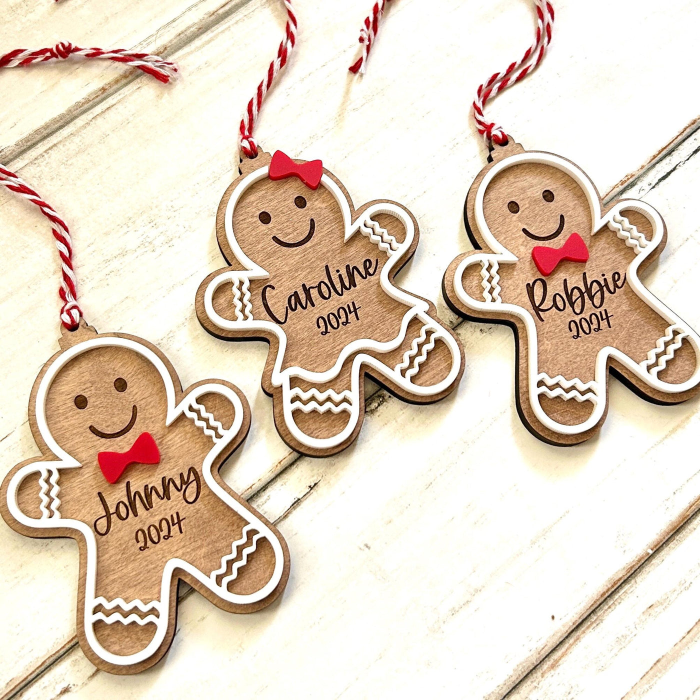 Personalized Gingerbread Ornament | Customized Gift | Christmas Ornament | Engraved Ornament | Custom Kids Ornament | Christmas Gift Idea