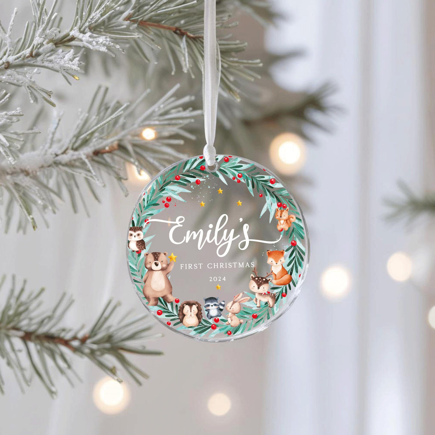 Baby's First Christmas Ornament, Personalized First Christmas Ornament, Christmas Ornament for Baby Girl Baby Boy, Custom Baby Ornament